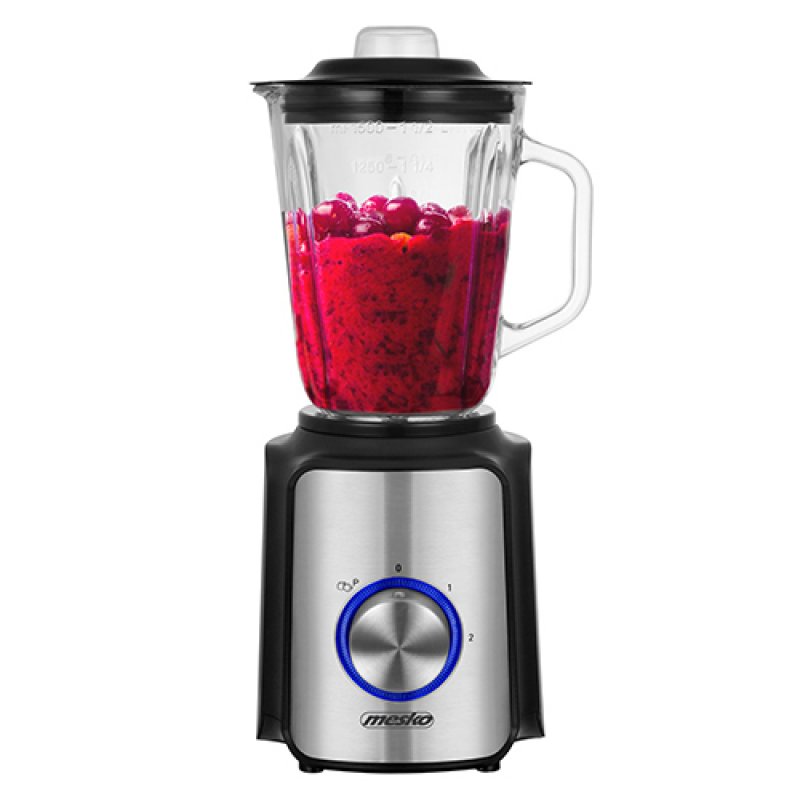 Mesko Home MS 4080 blender 1,5 L Mélangeur de table 1200 W Myrtille, Acier, Transparent