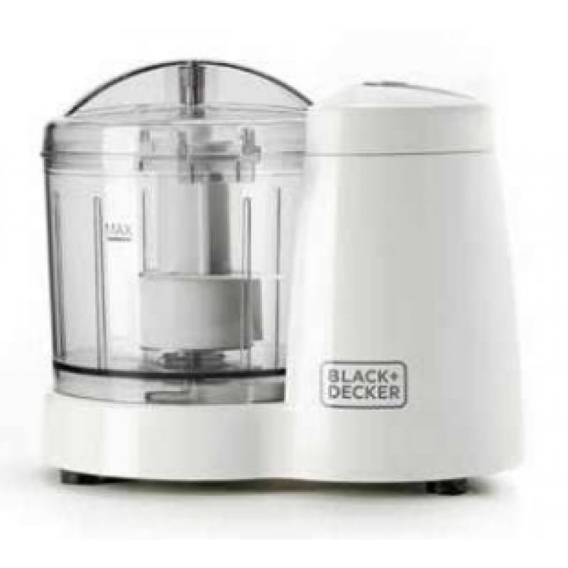 Black & Decker BXCH120E hachoir électrique 0,35 L 120 W Transparent, Blanc