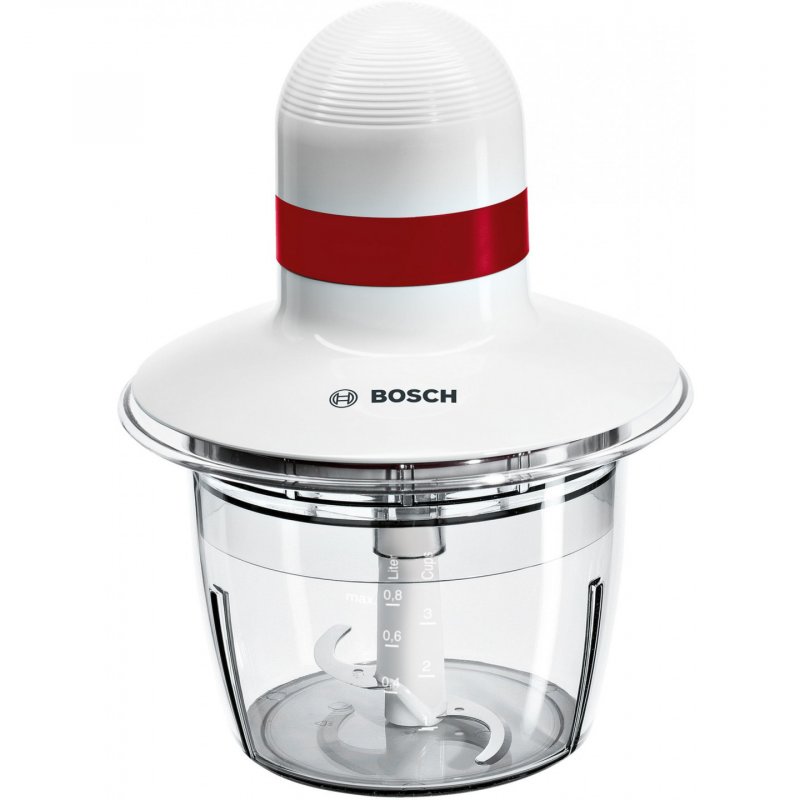 Bosch MMRP1000 electric food chopper 0.8 L 400 W Red Transparent White