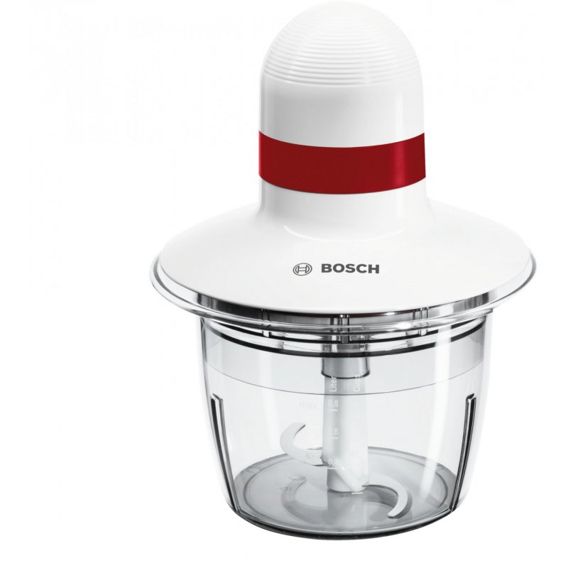 Bosch MMRP1000 electric food chopper 0.8 L 400 W Red Transparent White