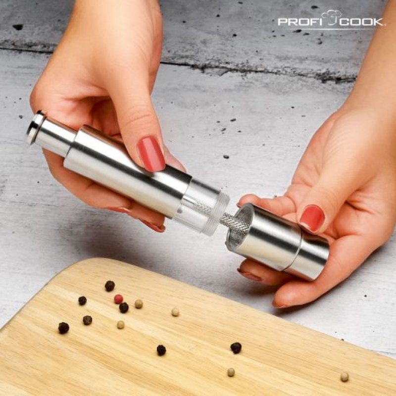 ProfiCook PC-PSM 1160 Salt & pepper grinder set Stainless steel Transparent