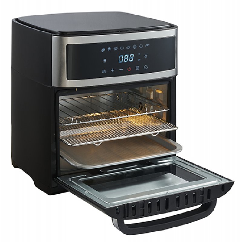Adler AD 6309 friteuse Unique 13 L Autonome 2500 W Friteuse d’air chaud Noir, Argent