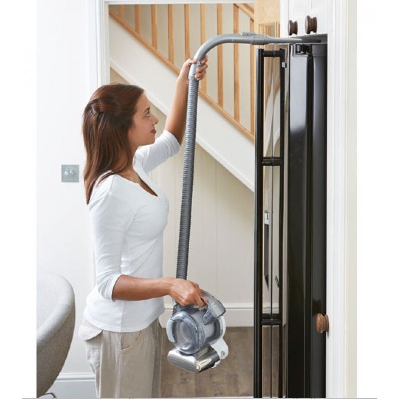 Black & Decker PD1820LF handheld vacuum Black, Chrome Bagless