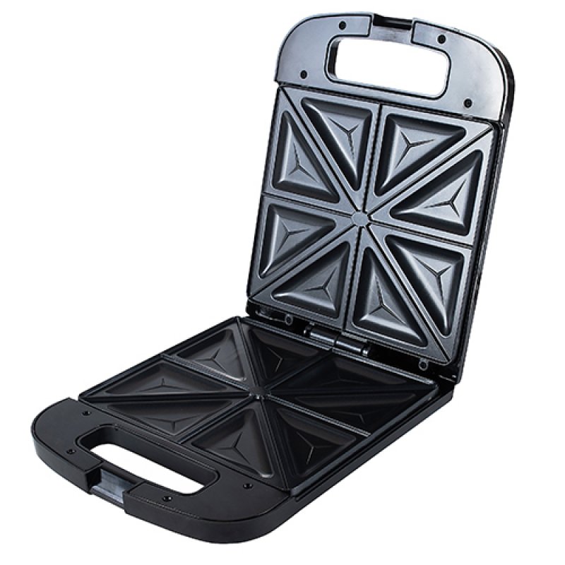 Adler AD 3055 gaufrier et appareil à croque-monsieur 2000 W Noir, Argent