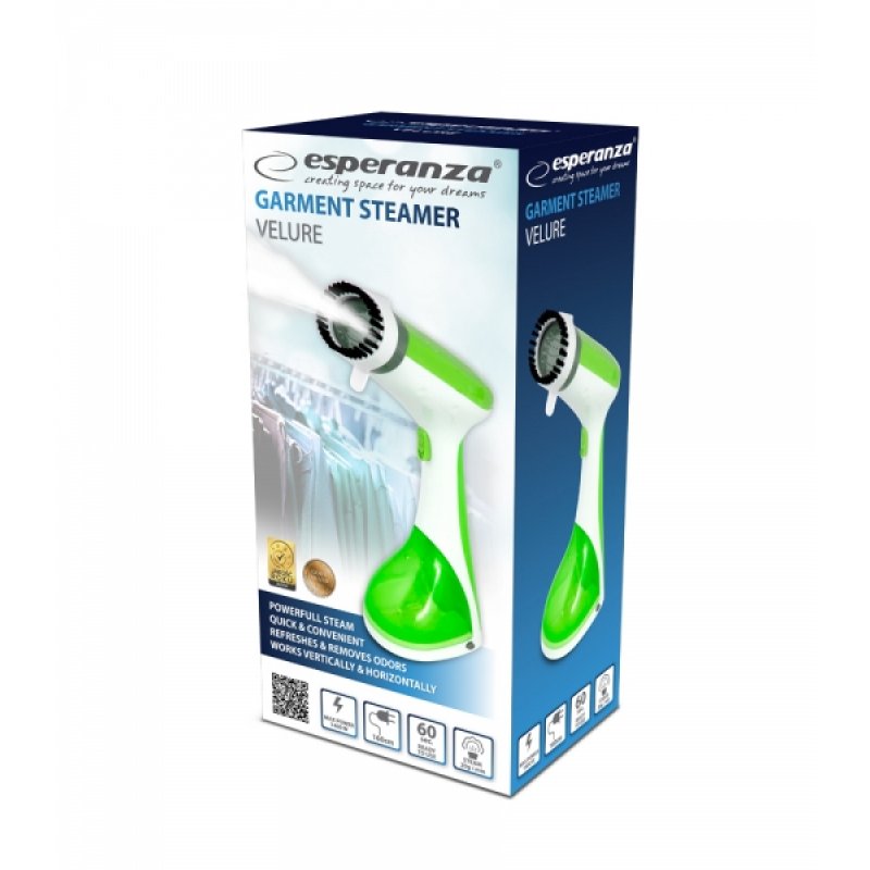 Esperanza EHI008 défroisseur à vapeur Défroisseur vapeur portatif 0,22 L 1400 W Vert, Blanc