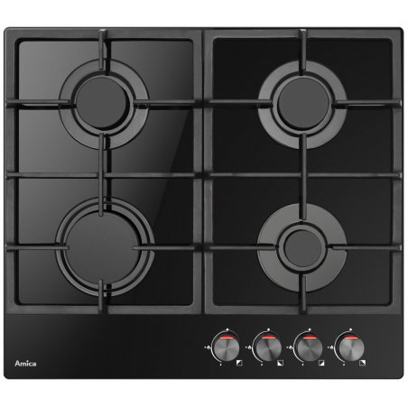 Amica PGCA6100APB hob Black Built-in 59 cm Gas 4 zone(s)