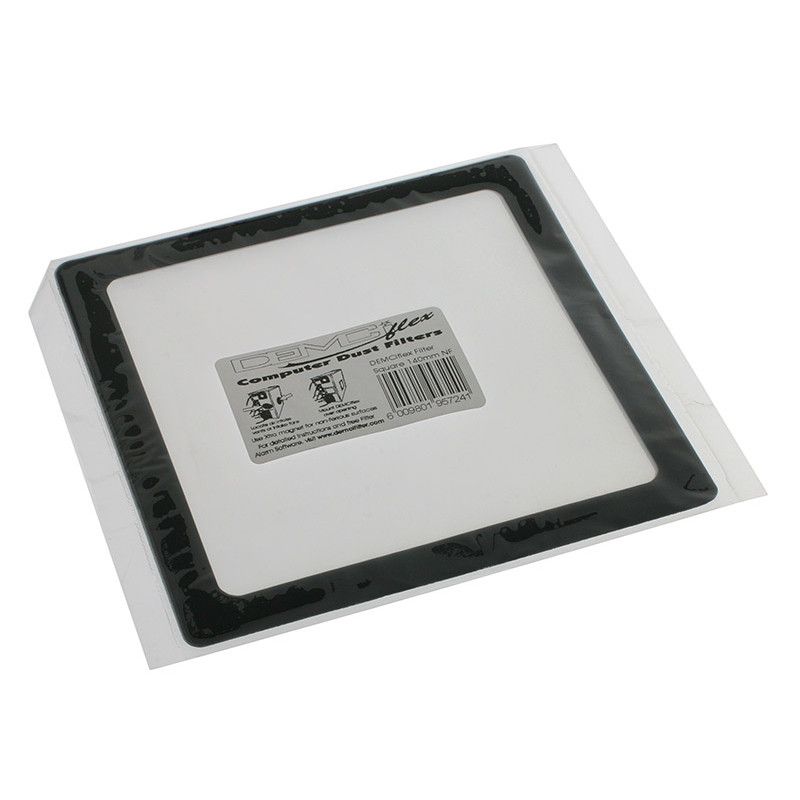DEMCiflex compatible Staubfilter 140mm, quadratisch - schwarz/schwarz