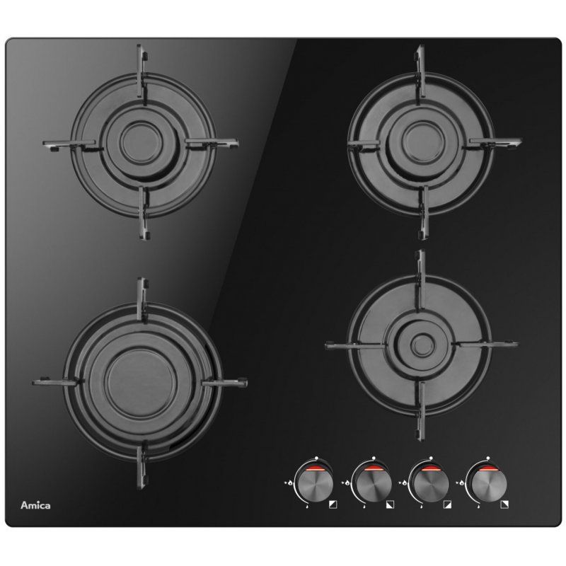 Amica PPGCD6100BoB Noir Intégré 59 cm Gaz 4 zone(s)