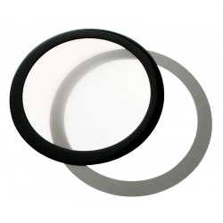 DEMCiflex compatible Staubfilter 120mm, rund - schwarz/weiß