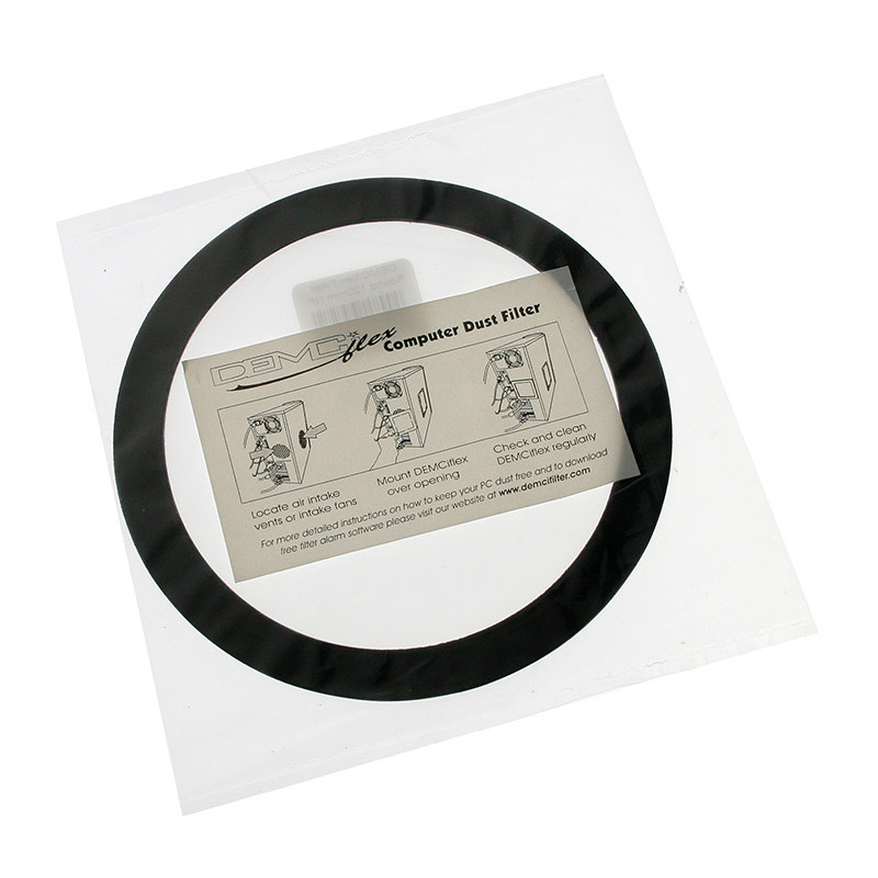 DEMCiflex compatible Staubfilter 120mm, rund - schwarz/weiß