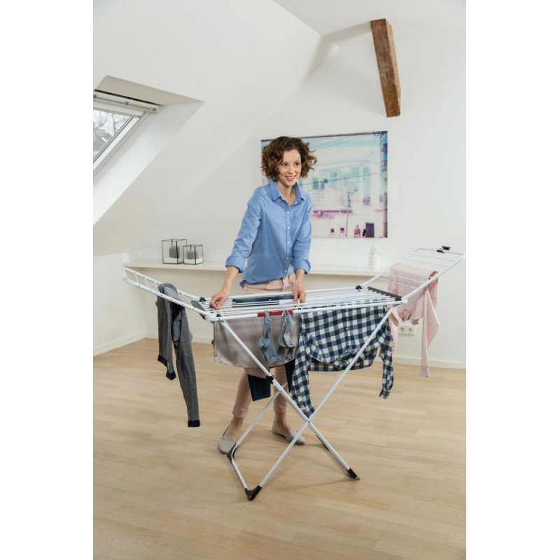 Vileda 157215 laundry drying rack/line Floor-standing rack Black, Stainless steel
