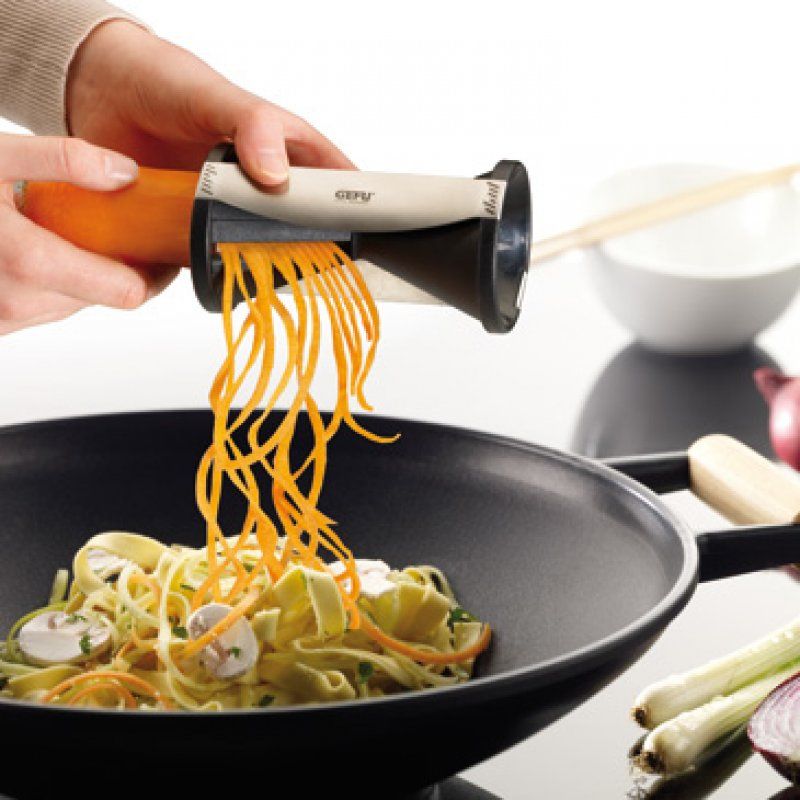 GEFU Spirelli slicer Manual Black Silver Plastic Stainless steel