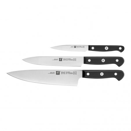 ZWILLING 36130-003-0 Set de 3 Couteaux, Acier Inoxydable, Noir, 34 x 14 x 3 cm 3 pièce(s) Jeu de couteaux