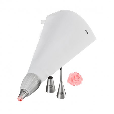 GEFU 14330 poche à pâtisserie Coton, Plastique, Acier inoxydable