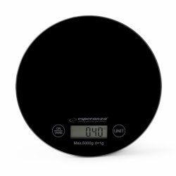 Esperanza EKS003K escabeaux de cuisine Noir Comptoir Rond Balance de ménage électronique