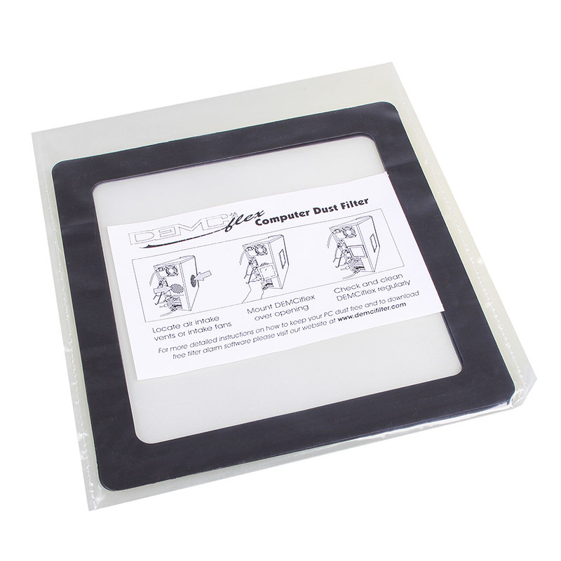 DEMCiflex compatible Staubfilter 120mm, quadratisch - schwarz/weiß