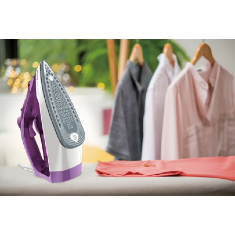 Tefal FV2836 Dry & Steam iron Ceramic soleplate 2400 W Purple White