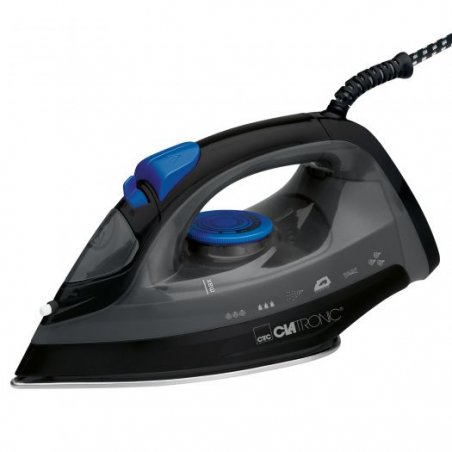 Clatronic DB 3703 iron Dry & Steam iron Stainless Steel soleplate 1800 W Black Grey
