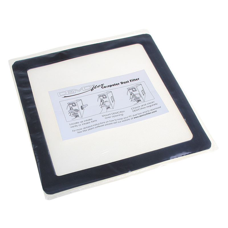 DEMCiflex compatible Staubfilter 140mm, quadratisch - schwarz/weiß