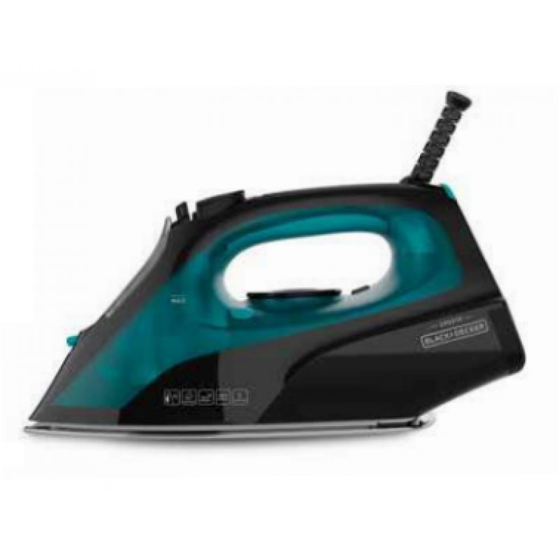 Black & Decker BXIR2403E Fer à repasser à sec ou à vapeur Semelle en céramique 2400 W Noir, Vert