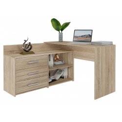 Topeshop DANY SONOMA KPL bureau d'ordinateur Couleur chêne