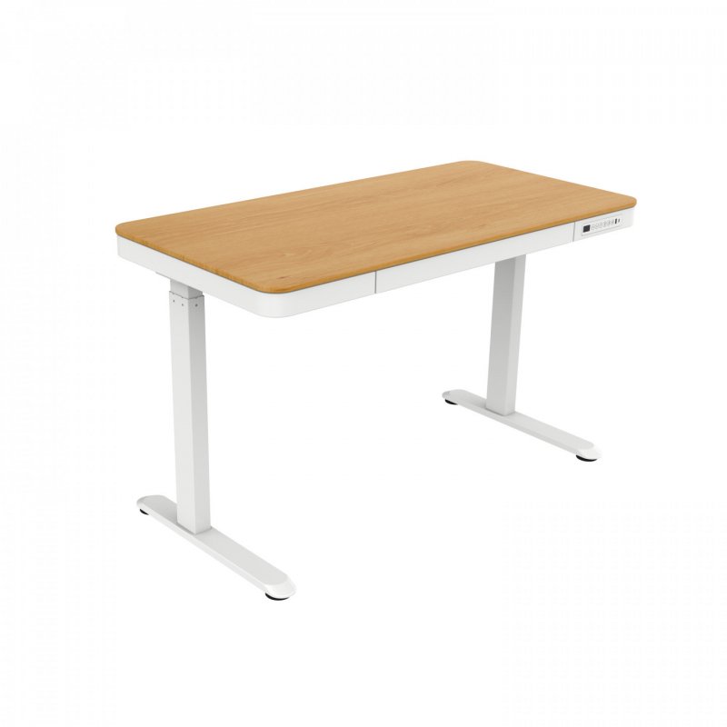 Tuckano Bureau électrique à hauteur réglable ET119W-C blanc/chêne