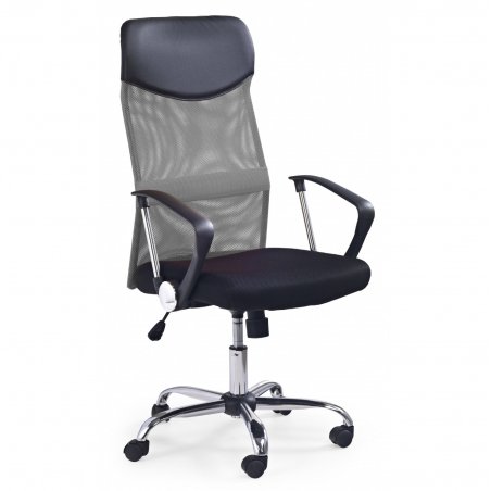 Topeshop KRZESŁO NEMO SZARE chaise et fauteuil de bureau Siège rembourré Dossier grillagé