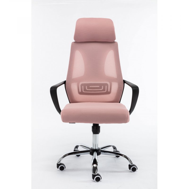 Topeshop FOTEL NIGEL RÓŻOWY office/computer chair Padded seat Mesh backrest