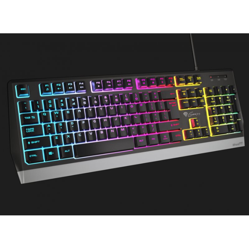 Natec GENESIS Rhod 300 RGB US Gaming keyboard USB Black