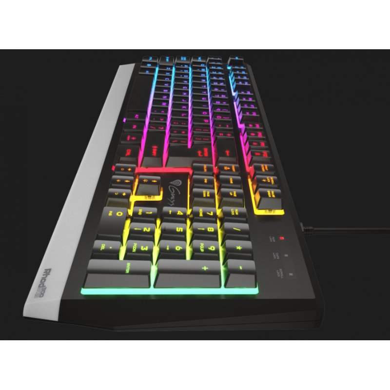 Natec GENESIS Rhod 300 RGB US Gaming keyboard USB Black