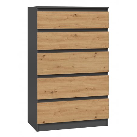 Topeshop M5 ANTRACYT/ARTISAN Commode