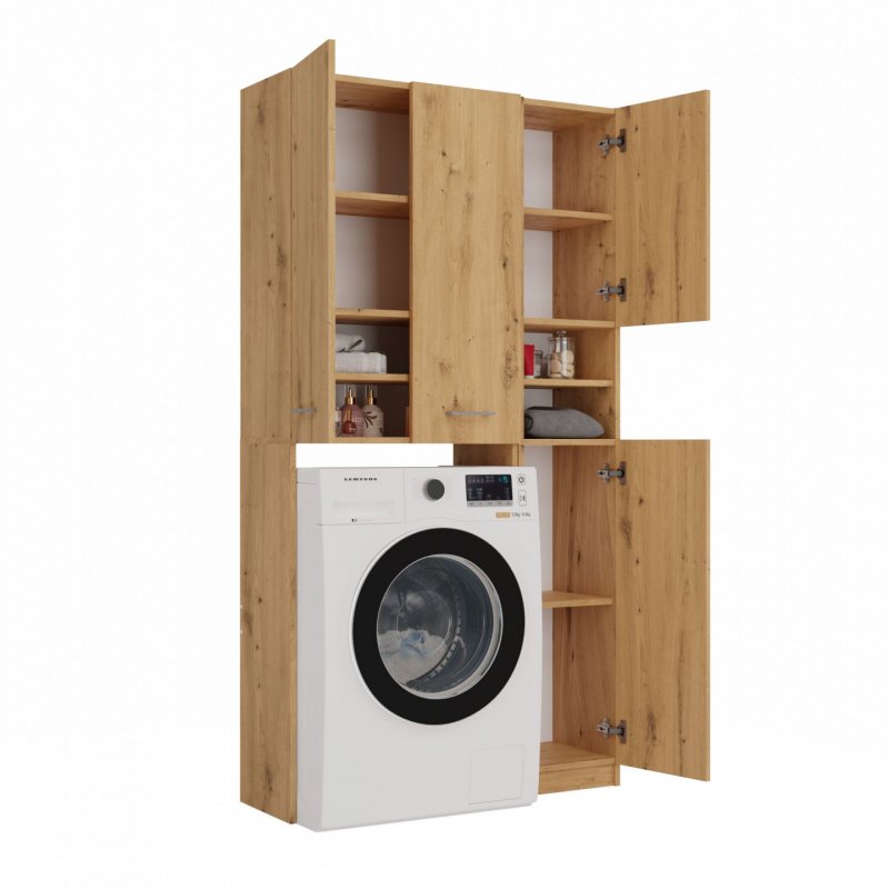 Topeshop ZESTAW MARPOL DD ART armoire de rangement de salle de bain Chêne