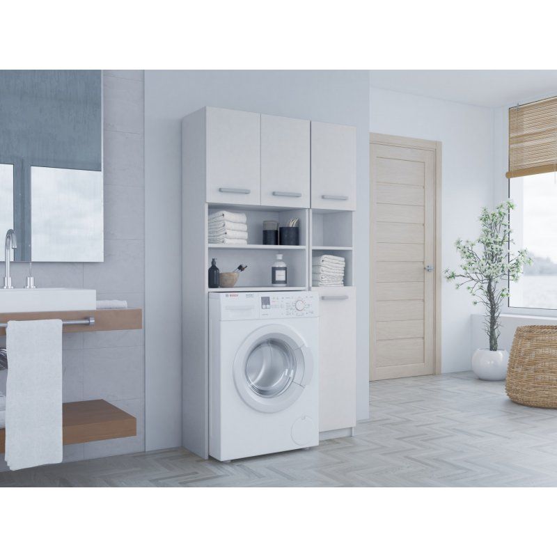 Topeshop ZESTAW MARPOL BIEL bathroom storage cabinet White