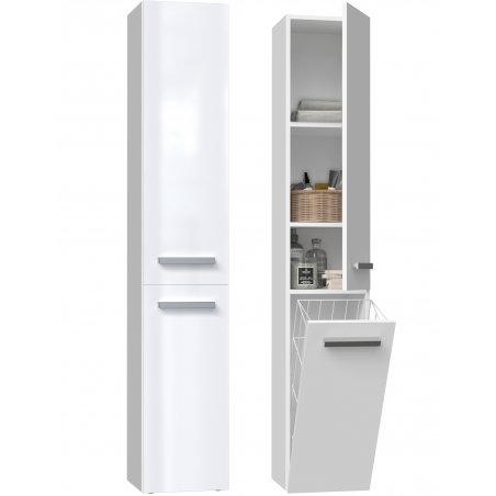 Topeshop NEL IV BIEL POŁ armoire de rangement de salle de bain Blanc