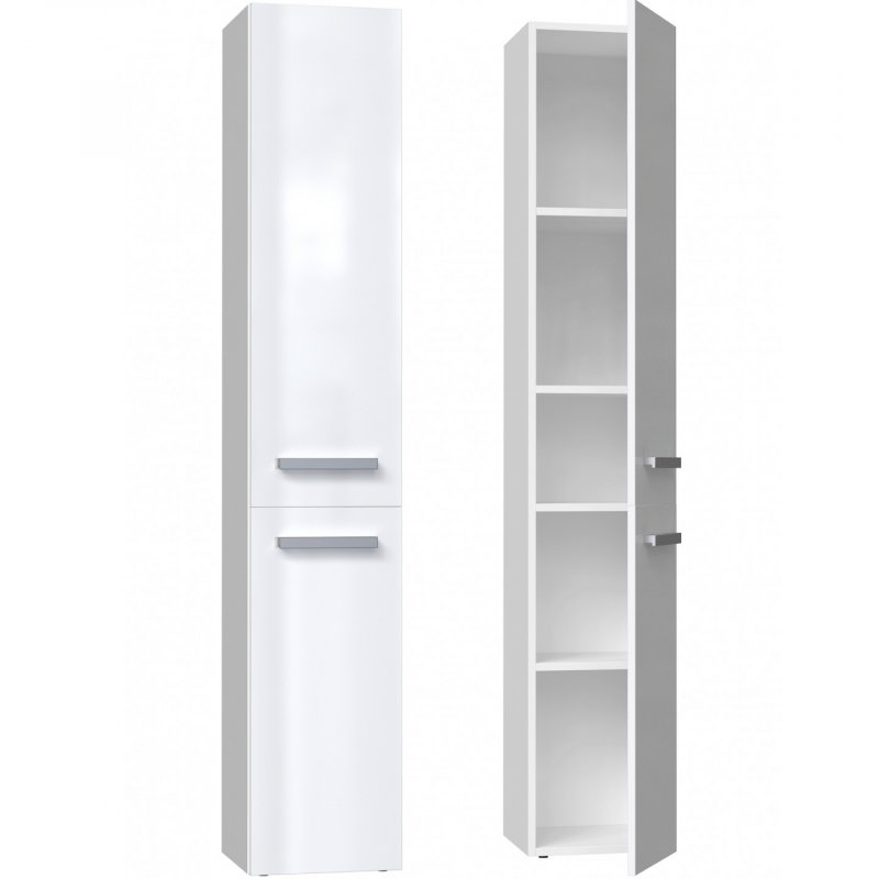 Bathroom cabinet NEL II 31x30x174 cm white glossy