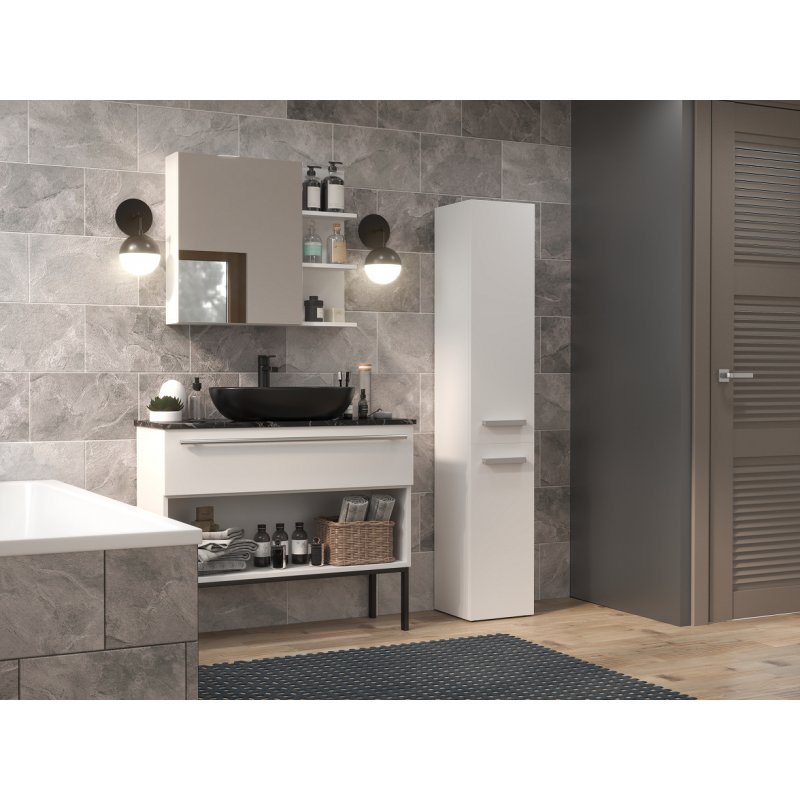 Topeshop NEL IV BIEL bathroom storage cabinet White