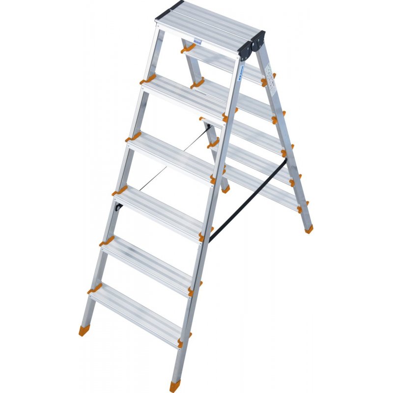 Krause 120410 ladder Folding ladder Aluminium, Black, Orange