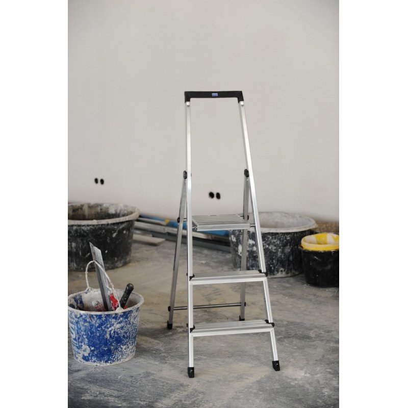 Krause Solidy Folding ladder silver