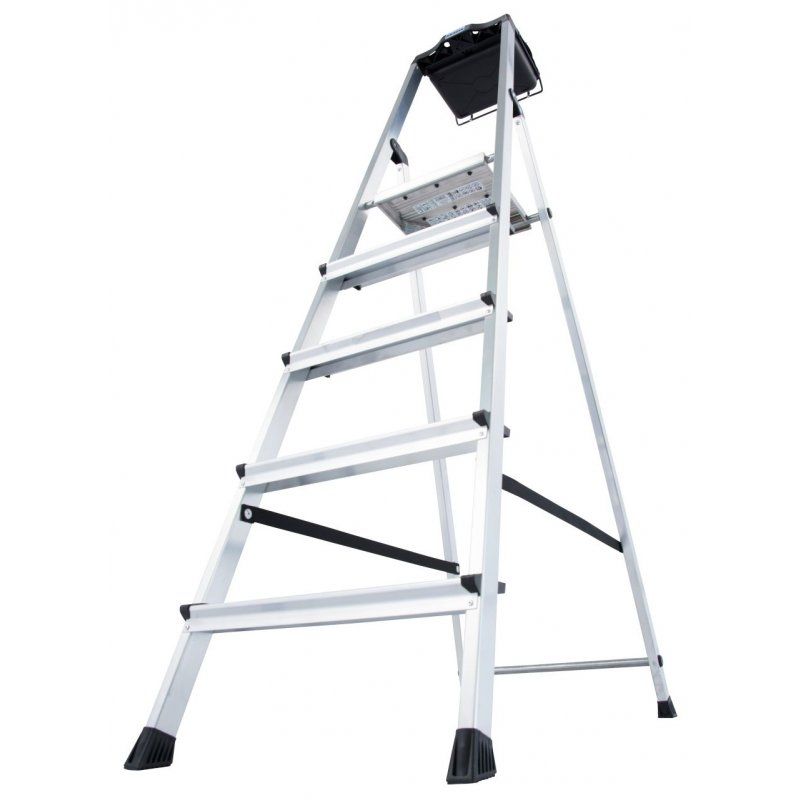 Krause 126535 ladder Sectional ladder Aluminium, Black