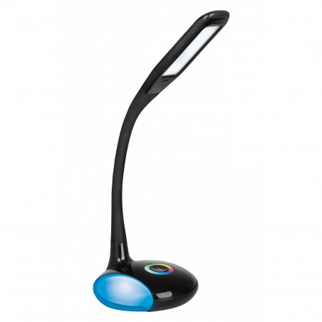 Activejet Lampe de bureau LED VENUS BLACK avec base RGB