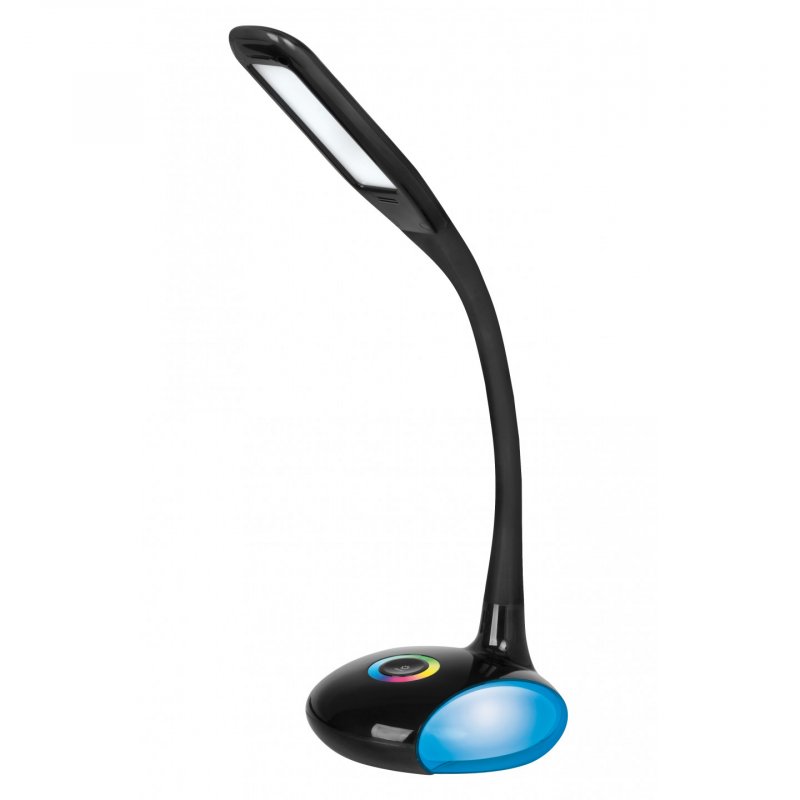 Activejet Lampe de bureau LED VENUS BLACK avec base RGB