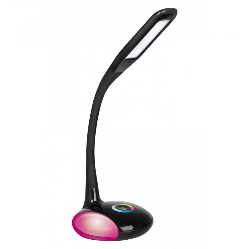 Activejet Lampe de bureau LED VENUS BLACK avec base RGB