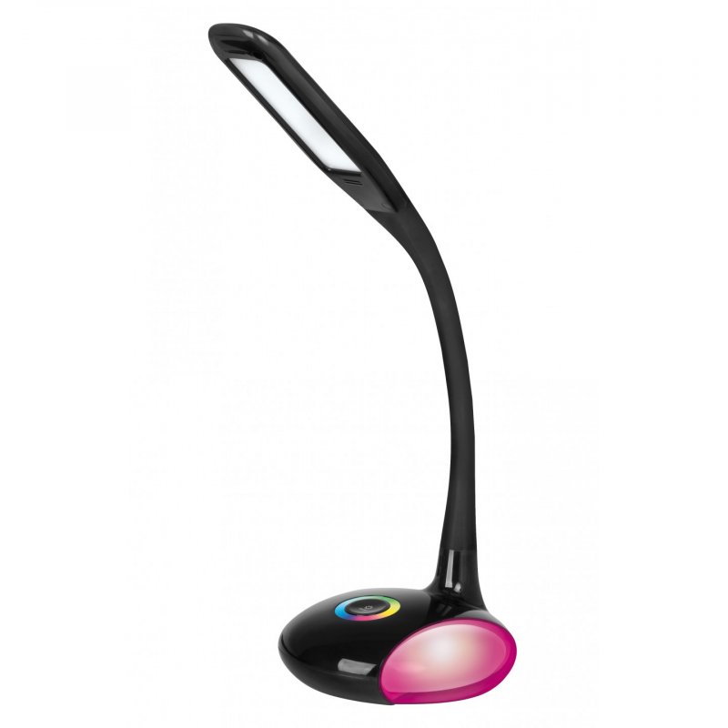 Activejet Lampe de bureau LED VENUS BLACK avec base RGB