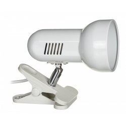 Activejet Clip-on desk lamp white metal E27 thread