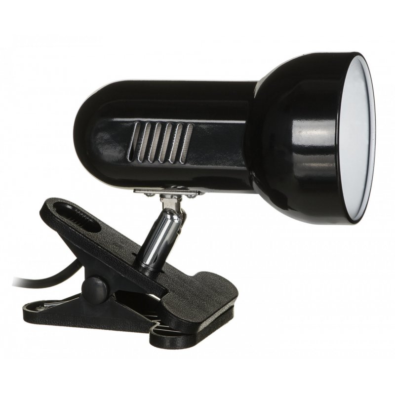 Activejet Lampe de bureau à pince, noir, métal, fil E27