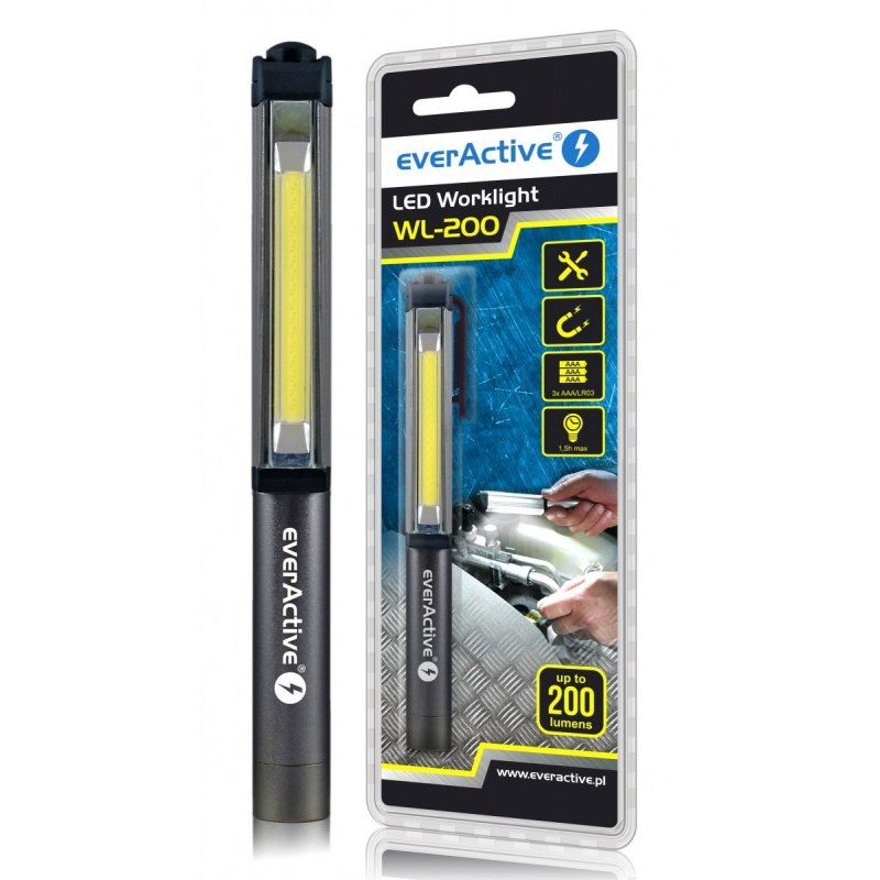 Everactive WL200 flashlight Black Clip flashlight COB LED