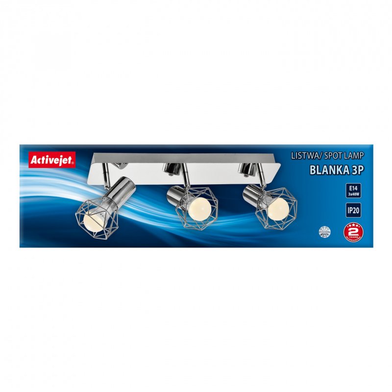 Activejet AJE-BLANKA 3P éclairage de plafond Argent E14