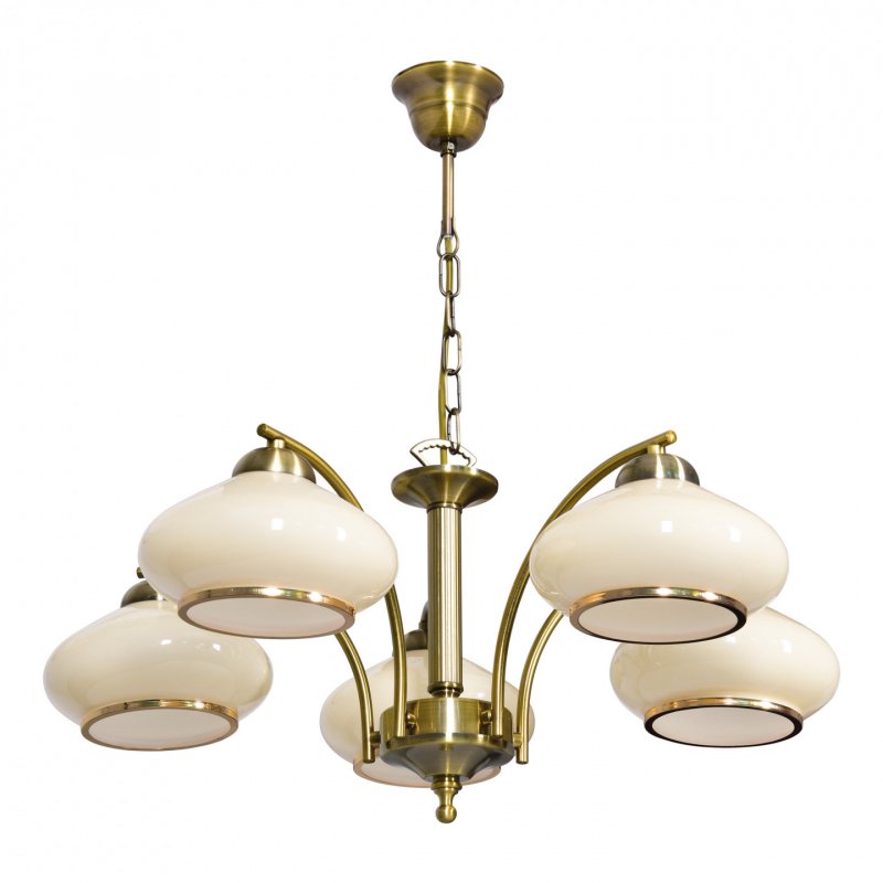 Activejet Luminaire de plafond classique lampe suspendue RITA Patina 5xE27 pour le salon