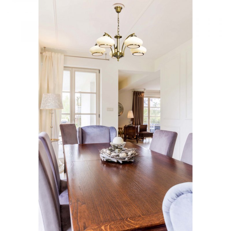 Activejet Luminaire de plafond classique lampe suspendue RITA Patina 5xE27 pour le salon