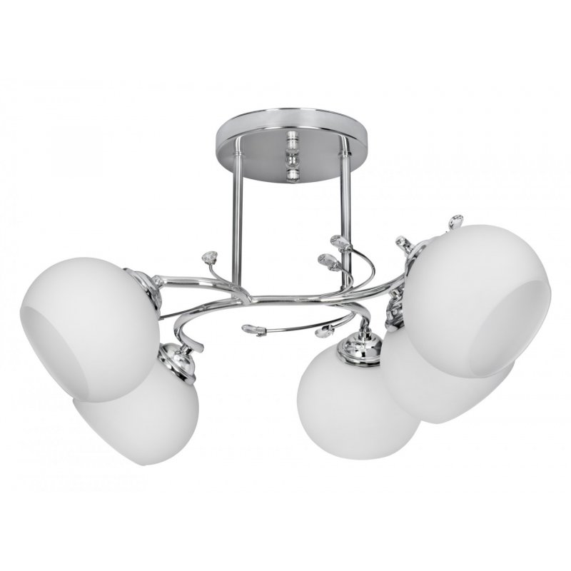 Activejet Luminaire classique à suspension IRMA nickel 5xE27 pour salon